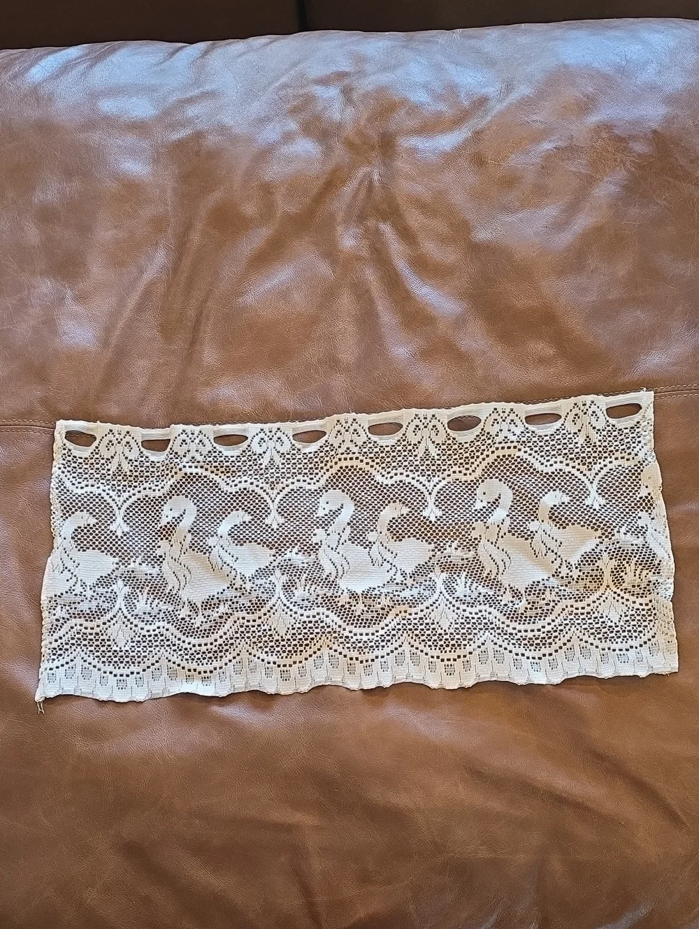 Vintage Cream Lace Geese Curtain Valance Window Treatment 24